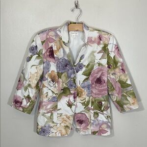 EUC Coldwater Creek Women's Floral Blazer